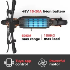 Offroad Elscooter Ebike K2 Max - 1000W 50km/h - 48V 20Ah - 65 km räckvidd ebike elsparkcykel escooter