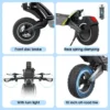 Offroad Elscooter Ebike T2 - 1000W 45km/h - 48V 20Ah - LED - 10 tum hjul - 60 km elsparkcykel escooter ebike