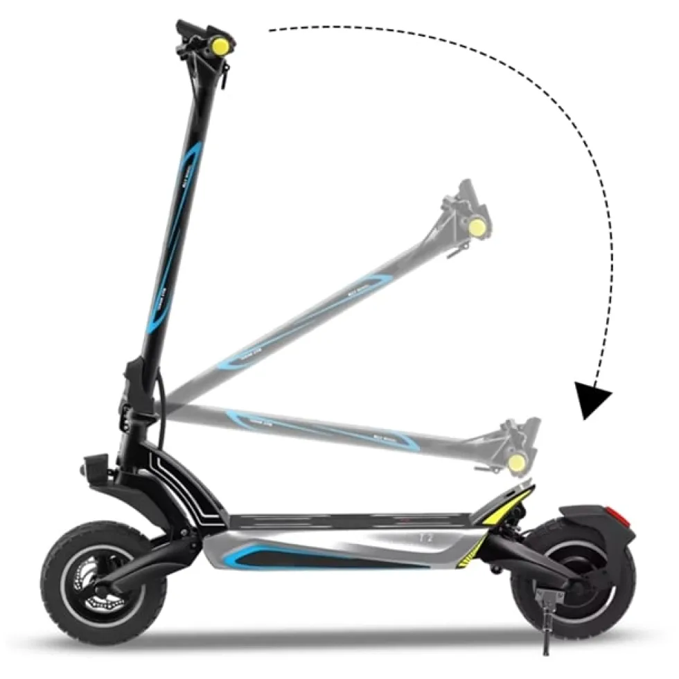Offroad Elscooter Ebike T2 - 1000W 45km/h - 48V 20Ah - LED - 10 tum hjul - 60 km elsparkcykel escooter ebike