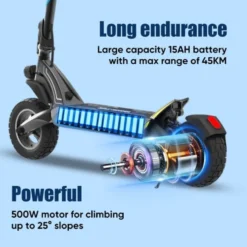 Offroad Elscooter Ebike T2 - 1000W 45km/h - 48V 20Ah - LED - 10 tum hjul - 60 km elsparkcykel escooter ebike