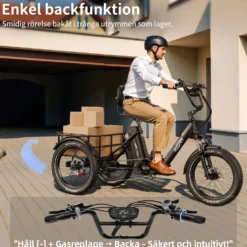 ONESPORT OT30 PRO elcykel, med justerbar saddel, 20*3