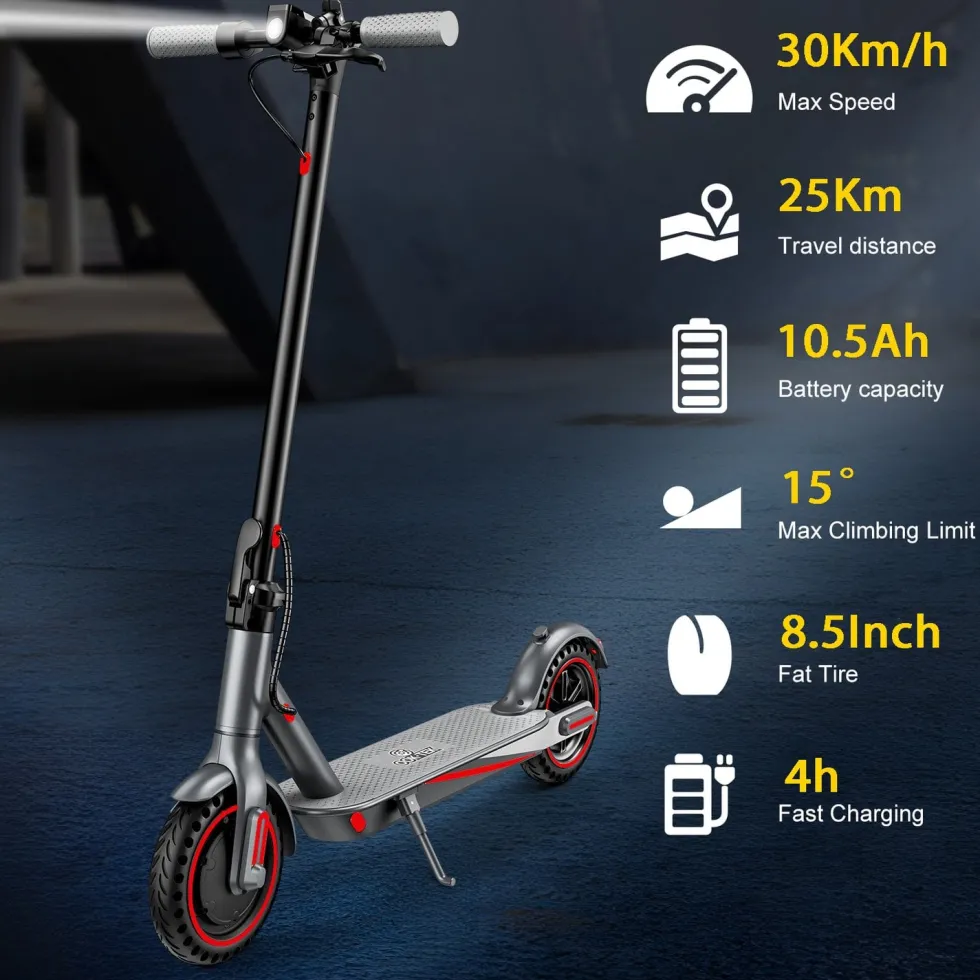 2025 - OOK-TEK D8 KickScooter Elsparkcykel - 30km/h elcykel