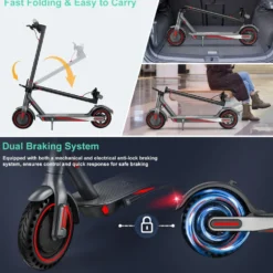 2025 - OOK-TEK D8 KickScooter Elsparkcykel - 30km/h elcykel