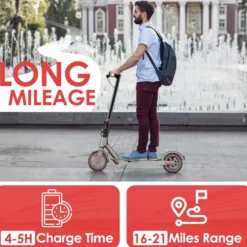 2025 - OOK-TEK D8 KickScooter Elsparkcykel - 30km/h elcykel