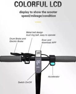 2026 - OOK-TEK V8 KickScooter Elsparkcykel - 30km/h elcykel
