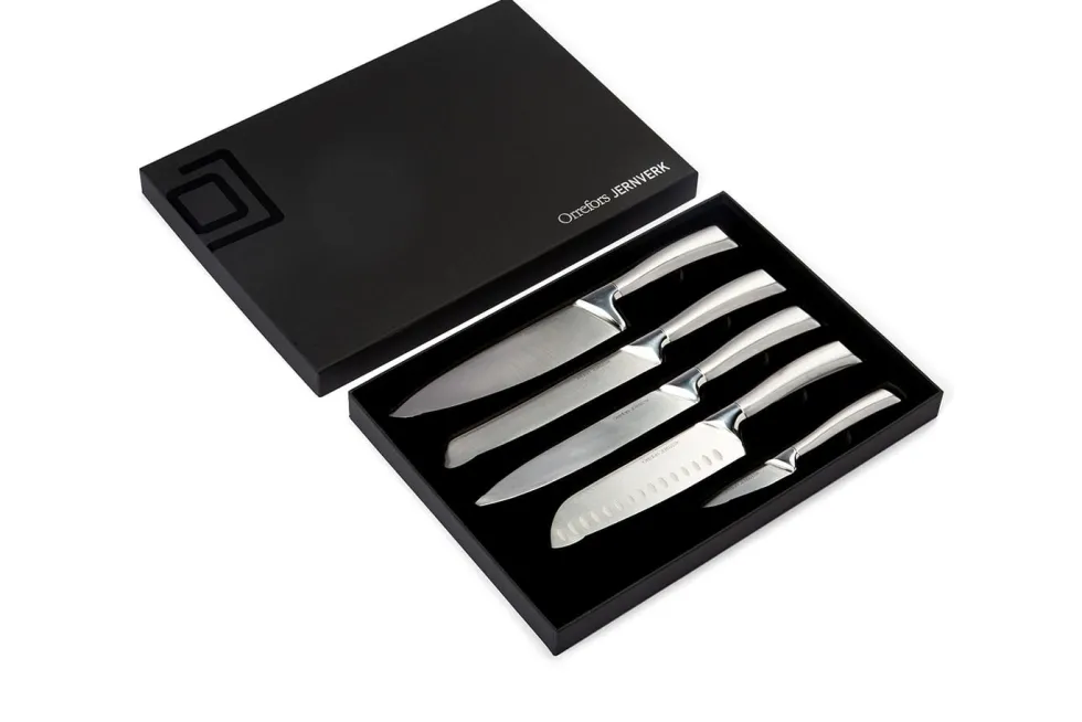 Orrefors Jernverk Stål knivset 5-pack