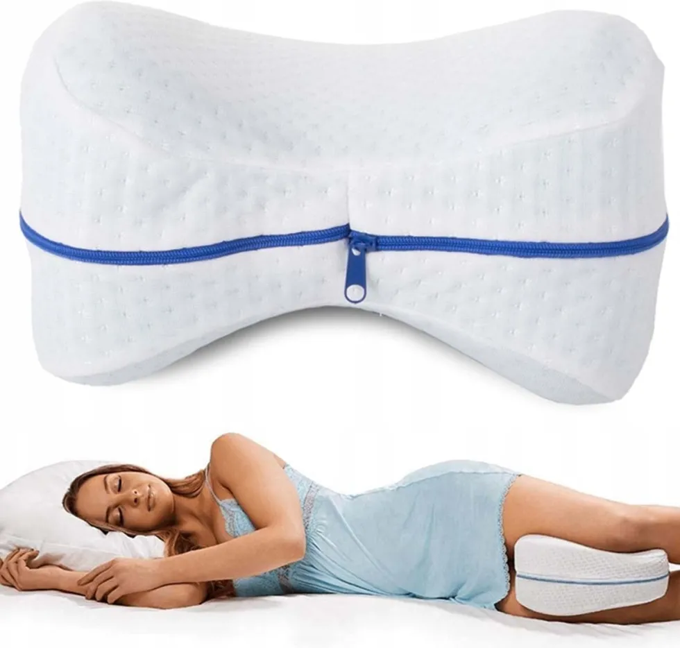 Ortopedisk Benkudde - Ergonomisk Knäkudde i Memory Foam för Sidosovare