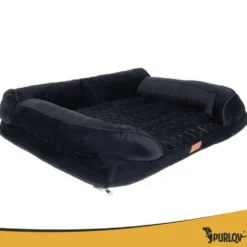 Ortopedisk hundbädd S 65x55x18 cm svart, avtagbart tvättbart överdrag