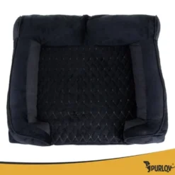 Ortopedisk hundbädd S 65x55x18 cm svart, avtagbart tvättbart överdrag