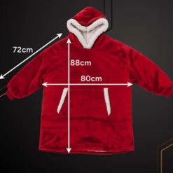 Oversize Fleece Sweatshirt Blanket Röd