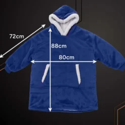 Oversize Hoodie Blanket Mörkblå