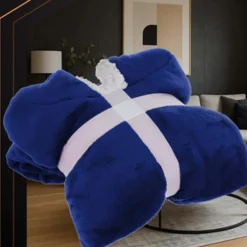 Oversize Hoodie Blanket Mörkblå