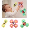 3-Pack Baby Fidget Spinners med Sugkopp – Roliga och Utvecklande Leksaker
