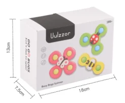 3-Pack Baby Fidget Spinners med Sugkopp – Roliga och Utvecklande Leksaker