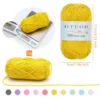 10-pack Bomullsgarn, Cotton Knitting, Crochet Yarn 49m/rulle