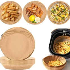 100 Pack 16cm Air Fryer Papper Engångspapper Pergament Formar