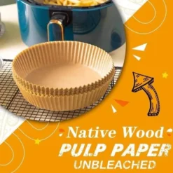 100 Pack 16cm Air Fryer Papper Engångspapper Pergament Formar