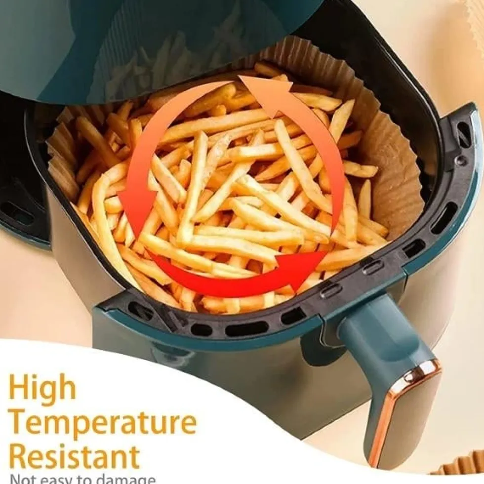 100 Pack 16cm Air Fryer Papper Engångspapper Pergament Formar