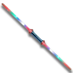 2-pack dubbelt lasersvärd med LED