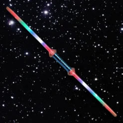 2-pack dubbelt lasersvärd med LED