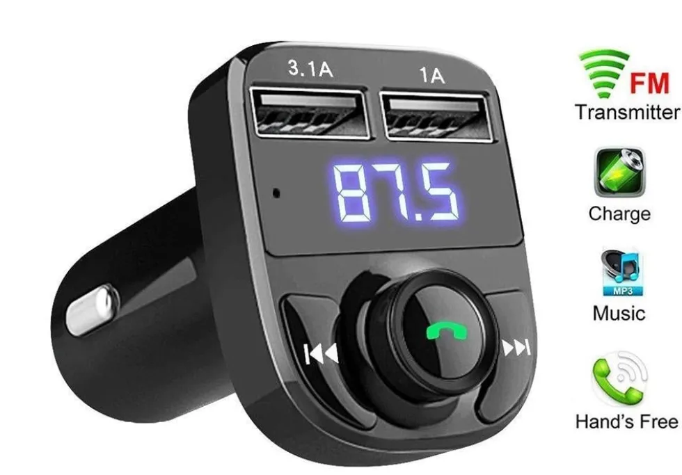 2-PackFM sändare X8 med bluetooth och handsfree