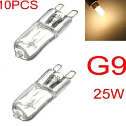 10-Pack G9 Halogenlampor220-240V 25W 40W 60W Varmvit Ljus Optimal Belysning