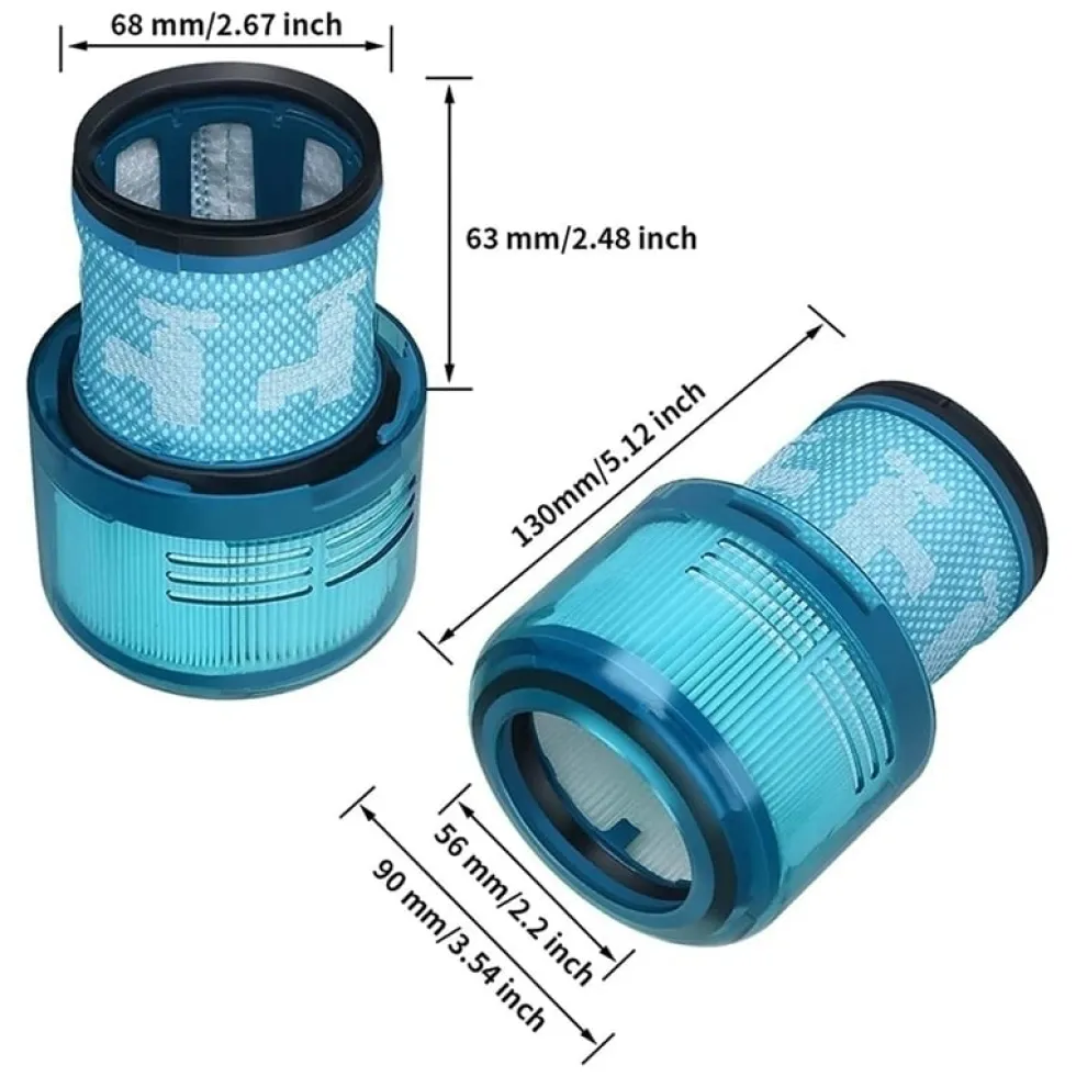 2-pack HEPA filter för Dyson V11, V15, V10