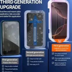 3-Pack iPhone 17 Pro Skärmskydd i Härdat Glas - Easy apply Automatisk Installation – Bubbelfritt & Precisionspassat