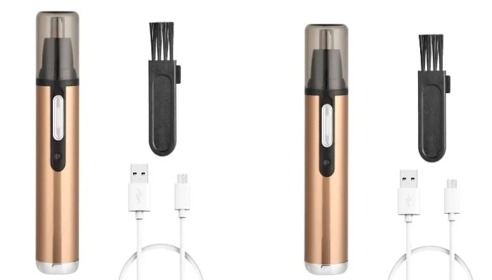 2-Pack Laddbar Näshårstrimmer / Öronhårstrimmer