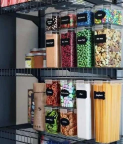14-pack Mat Förvaringsburkar - Lufttäta Burkar med Lock - Kit