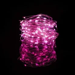 10-Pack 1m Mini LED Ljusslinga Batteridriven Rosa