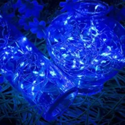 10-Pack 1m Mini LED Ljusslinga Batteridriven Blå
