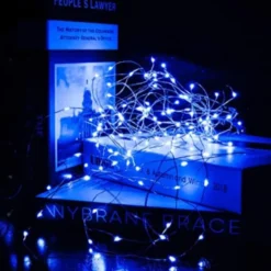 10-Pack 1m Mini LED Ljusslinga Batteridriven Blå