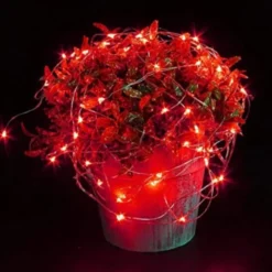 10-Pack 1m Mini LED Ljusslinga Batteridriven Röd