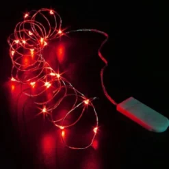 10-Pack 1m Mini LED Ljusslinga Batteridriven Röd
