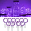 10-Pack 1m Mini LED Ljusslinga Batteridriven Lila
