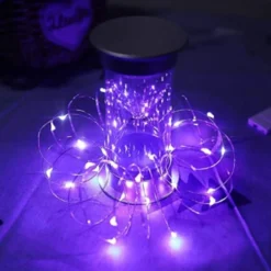10-Pack 1m Mini LED Ljusslinga Batteridriven Lila