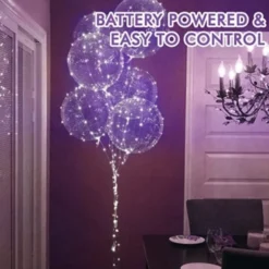 10-Pack 1m Mini LED Ljusslinga Batteridriven Lila