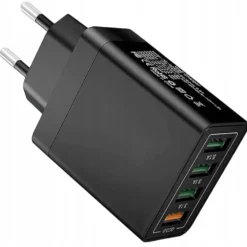2-Pack Mobilladdare / Snabbladdare med 4 uttag - QC3