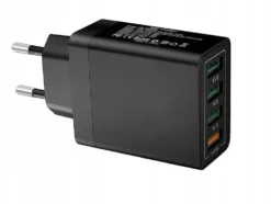 2-Pack Mobilladdare / Snabbladdare med 4 uttag - QC3