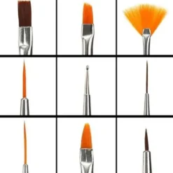 15-pack Nagelpenslar för Manikyr & Nageldekoration - detaljpenslar