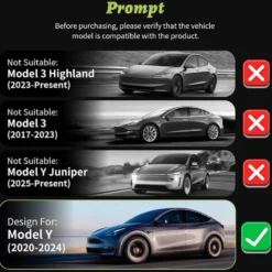 4-Pack Navkapslar Cyclone kompatibel med Tesla Model Y Hjulkåpor 19 Tum 2020–2024 – Cyclone Aero Wheel Covers Svart ABS