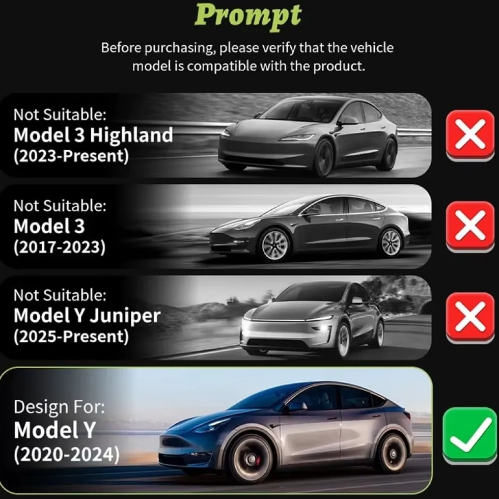 4-Pack Navkapslar Cyclone kompatibel med Tesla Model Y Hjulkåpor 19 Tum 2020–2024 – Cyclone Aero Wheel Covers Svart ABS