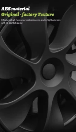 4-Pack Navkapslar Cyclone kompatibel med Tesla Model Y Hjulkåpor 19 Tum 2020–2024 – Cyclone Aero Wheel Covers Svart ABS