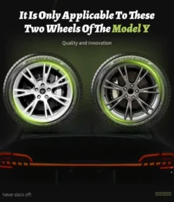 4-Pack Navkapslar Cyclone kompatibel med Tesla Model Y Hjulkåpor 19 Tum 2020–2024 – Cyclone Aero Wheel Covers Svart ABS