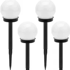 4-Pack Solcellslampor Klot Trädgårdsbelysning