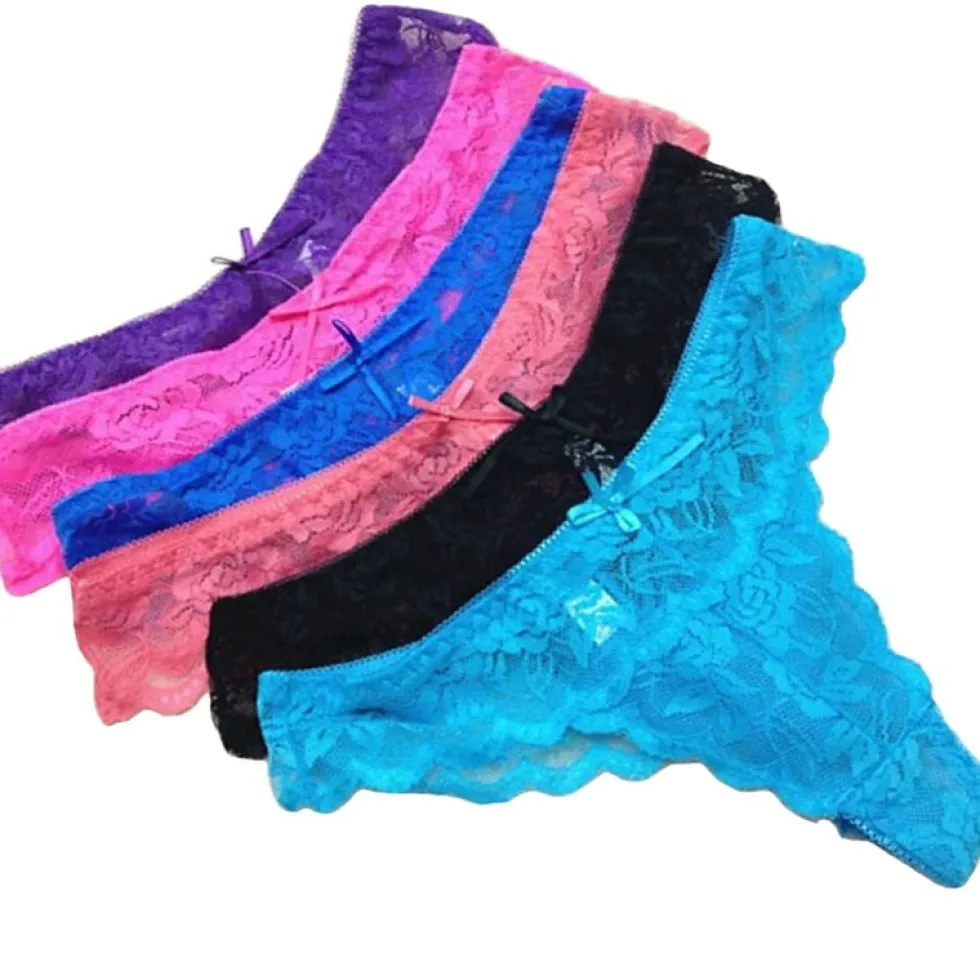 6-pack stringtrosor spetstrosor, 6 olika färger!