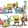 8 Pack SvampBob Fyrkant Figurer Spongebob Squarepants julklappar