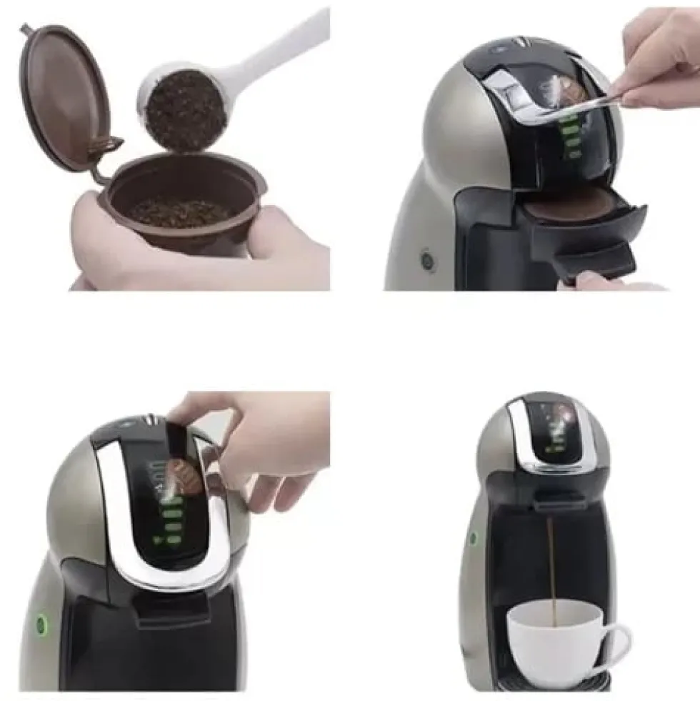 6-pack Återanvändbara Kaffekapslar för Nespresso och Dolce Gusto