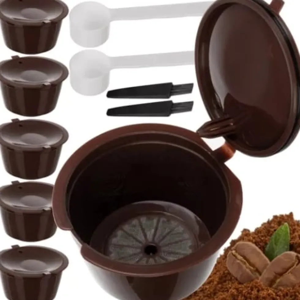 6-pack Återanvändbara Kaffekapslar för Nespresso och Dolce Gusto